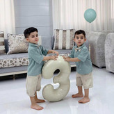 ست پیراهن و شلوارک بچگانه پسرانه مدل دوقلوها2 کد 1110