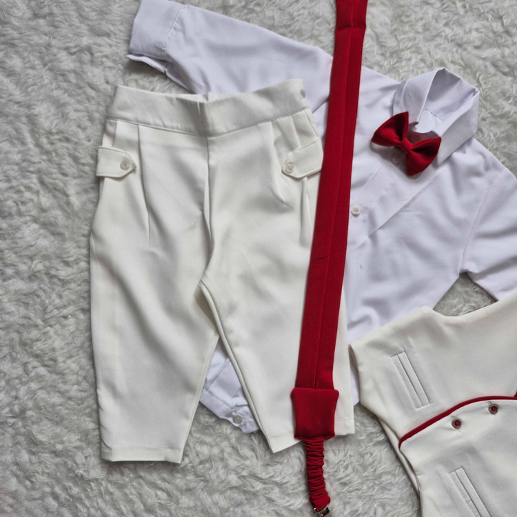 جلیقه ساس بند شلوار پاپیون بچگانه مناسب تولد