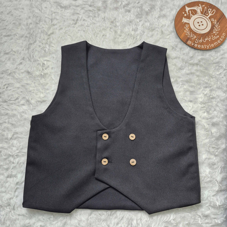 جلیقه دو دکمه کلاسیک پسرانه